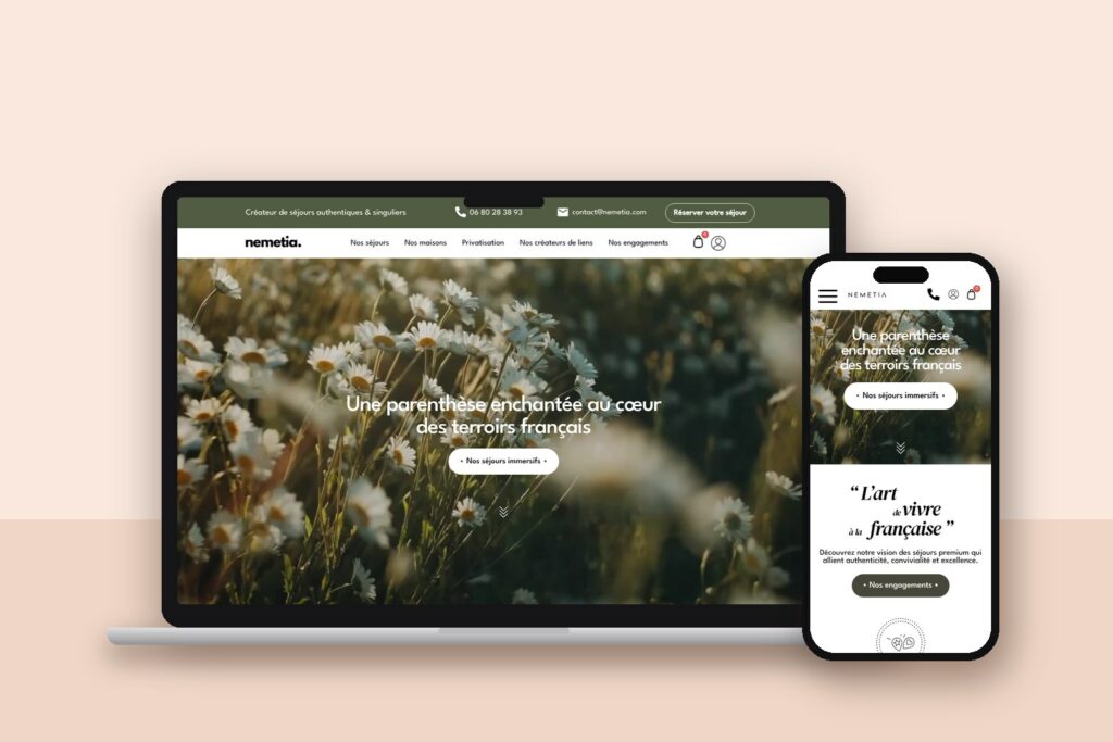 Site Nemetia réalisé par Connect Positive